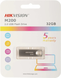 Карта USB3.0 32 GB Hikvision M200 HS-USB-M200/32G серебристый