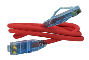 Кабель RJ-45 1 м Hyperline красный