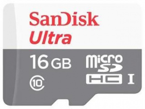 Карта micro-SD 16 GB SanDisk SDSQUNS-016G-GN3MN Ultra 80 Class10
