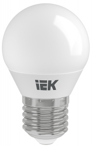 Лампочка E27 светодиод. IEK 5Вт(450Lm) шар  G45 холодный свет 4000K LLE-G45-5-230-40-E27