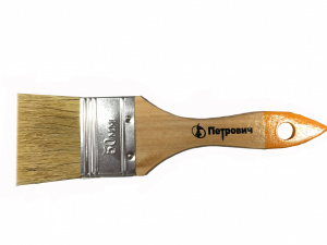 Кисть ПЕТРОВИЧ П012-20  плоская 50мм, натуральная щетина, деревянная лакированная ручка