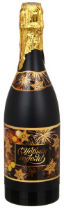 Хлопушка СНОУ БУМ (399-147) пневматическая, бутылка шампанского 32 см, наполнитель фольга, серпантин
