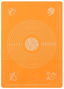 Коврик для теста СПЕКТР, силиконовый, оранжевый, 64х45 см (Y4-7682)