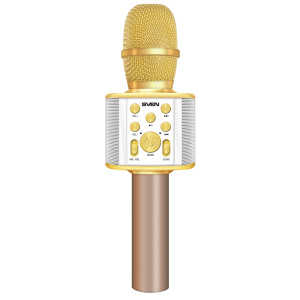 Микрофон вокальный SVEN MK-950 белый-золотой