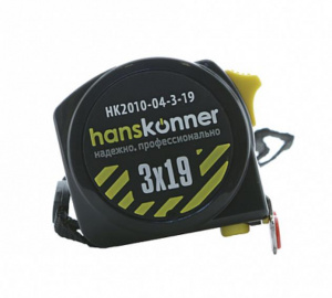 Рулетка Hanskonner суперкомпакт 3 м*19 мм (HK2010-04-3-19)