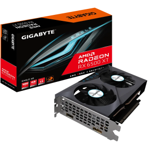 Видеокарта Gigabyte PCI-E 4.0 GV-R65XTEAGLE-4GD AMD RX6500XT 4096Mb 64 GDDR6 2610/18000/HDMIx1/DPx1/