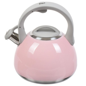 Чайник со свистком Daniks M-083P розовый 2,7л