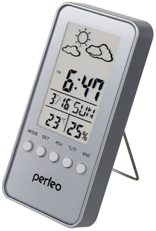 Метеостанция PERFEO PF-A4864 WINDOW PF-S002A серебряный