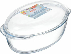 Форма для выпечки стекло Pyrex 459AAST 4л овальная с крышкой