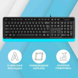 Клавиатура A4Tech  Fstyler FKS10 черный/синий