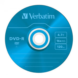 DVD-R VERBATIM 4.7Gb 16x Slim Color (43557) 1шт