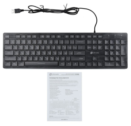 Клавиатура Oklick 550ML черный USB