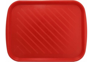 Поднос пластик Ангора, прямоугольный, красный, 35х47 см (1255039)