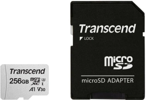 Карта micro-SD 256 GB TRANSCEND TS256GUSD300S-A + адаптер