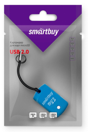 Карт-ридер SMARTBUY SBR-706-B MicroSD голубой
