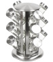 Набор для специй NN на подставке, стекло/сталь, серебристый, 12 шт, Y4-5662 (421647)