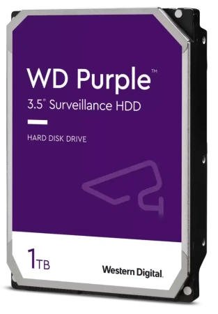 HDD SATA 1Tb WD WD10PURZ Video Purple (5400rpm) 64Mb