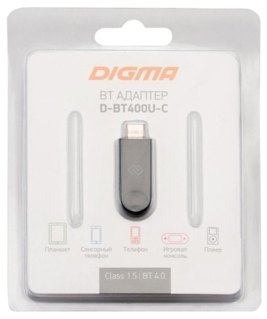 Контроллер Bluetooth DIGMA D-BT400U-C Bluetooth 2.1+EDR class 1.5 20м