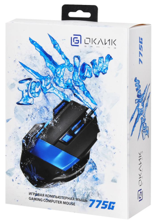 Мышь Oklick 775G черный оптическая (2000dpi) USB игровая (6but)