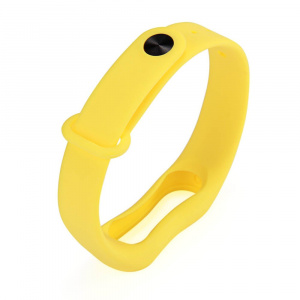 Ремешок для Mi Band 5 ZIBELINO прозрачный силиконовый желтый