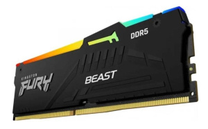 Память DDR5 16384Mb 4800MHz Kingston Fury Beast RGB (KF548C38BBA-16)