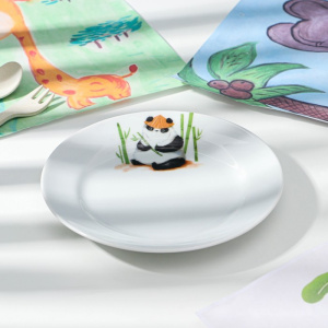 Набор столовый детский ДФЗ «Панда», фарфор, 3пр.(кружка, миска, тарелка)(9780225)