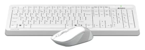 Клавиатура + Мышь A4 Fstyler FG1010 клав:белый/серый мышь:белый/серый USB Multimedia