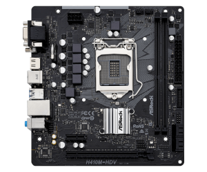 М/П SOC-1200 ASRock H410M-HDV R2.0 Soc-1200 Intel H410 2xDDR4 mATX AC`97 8ch(7.1) GbLAN+VGA+DVI