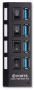 Коммутатор USB3.0 SMARTBUY SBHA-7304-B черный