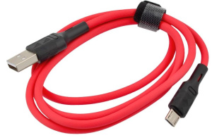 Кабель USB 2.0 A вилка - microUSB 1 м Vixion 2.4A VX-07m PRO красный