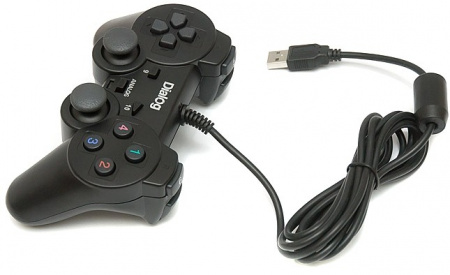Геймпад DIALOG GP-A11 Action - вибрация, 12 кнопок, USB, черный