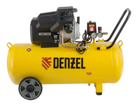 Компрессор DENZEL DKV 2200/100, Х-PRO 2,2 кВт, 400 л/мин (58079)