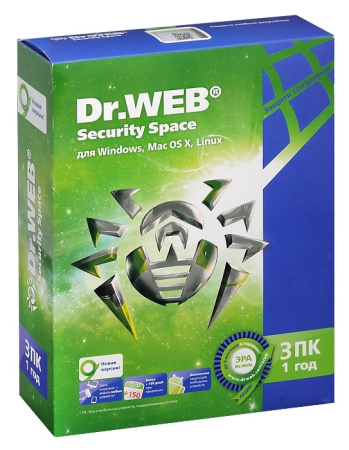 П/о Dr.Web Security Space КЗ 3 ПК/1 год (BHW-B-12M-3-A3)