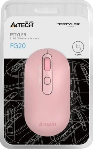 Мышь A4 Fstyler FG20 розовый оптическая (2000dpi) беспроводная USB