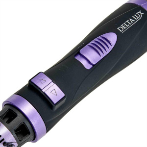 Фен-расческа DELTA LUX DL-0443R черный с фиолетовым