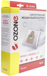 Пылесборник Ozone micron M-06 (синт.) 4шт. (Bosch/Siemens Typ P)