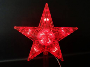 Верхушка на елку ВОЛШЕБНЫЕ ПОДАРКИ "Звезда" LED красная, постоян. свечение, 22см (200522736)