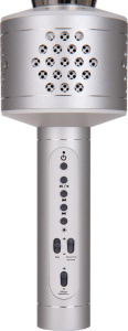 Микрофон вокальный Bluetooth TESLER KM-50S караоке серебристый