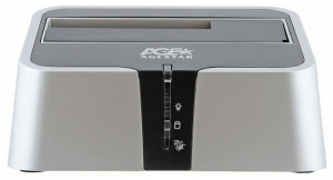 Док станция для HDD AgeStar 3CBT2 SATA II пластик серебристый 2.5"/3.5" (*9)
