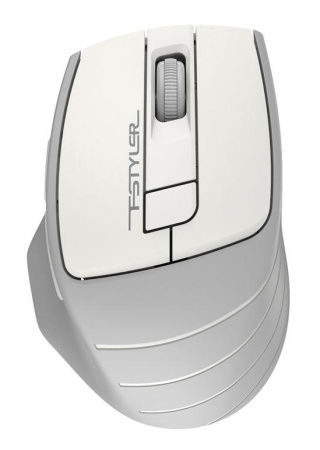 Мышь A4 Fstyler FG30 белый/серый оптическая (2000dpi) беспроводная USB