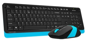Клавиатура + Мышь A4 Fstyler FG1010 клав:черный/синий мышь:черный/синий USB Multimedia