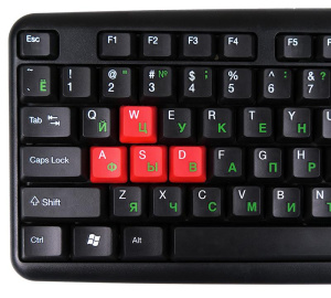 Клавиатура NAKATOMI KN-02U черный-красный