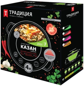 Казан ТРАДИЦИЯ ТМ0283 4,0л Мрамор