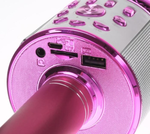 Микрофон вокальный Bluetooth LUAZON HOME LZZ-70 розовый