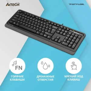 Клавиатура A4Tech  Fstyler FKS10 черный/серый