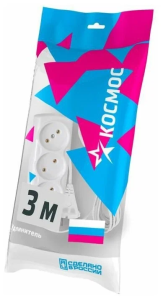 Удлинитель сетевой КОСМОС YKSM3M-3G(6A)S