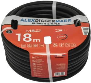 Шланг поливочный Alex Diggermaer RUBBER SIMPLE 3/4" 18 м резиновый (AD61818)