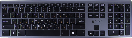 Клавиатура Oklick 890S серый USB