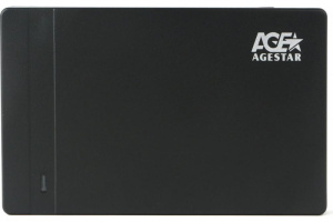 Внешний корпус AgeStar 31UB2P3C SATA USB3.2 пластик черный