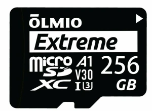 Карта micro-SD 256 GB Olmio Еxtreme UHS-I U3 V30 A1 с адаптером